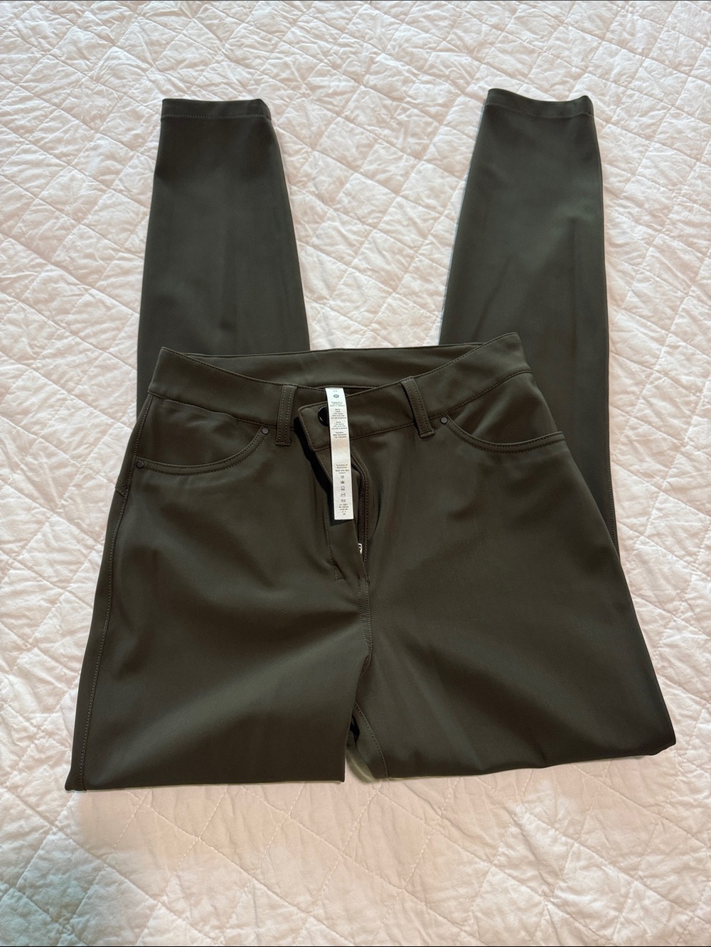 Lululemon City Sleek Dark Olive Ponte Leggings